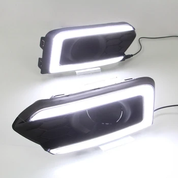 Pentru Honda City 2017 2018 Pereche Fața Ceață cu LED-uri Lumina DRL Daytime Running Light cu Lampa de Semnalizare