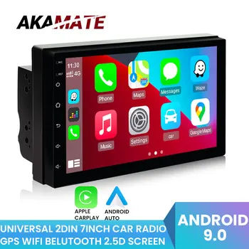 AKAMATE Auto 2din Radio Auto Video Player 2G 32G Apple Carplay, Android Auto WPS WIF Bluetooth Navigatie Pentru Nissan Toyota Masina