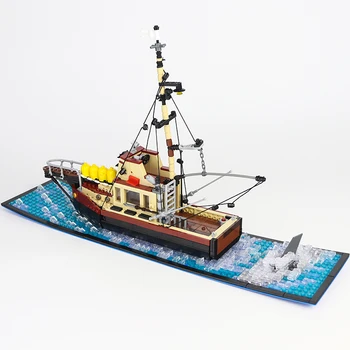 MOC Vehicule de Mare Cărămizi Nava Serie de Blocuri Caramizi Barca de Pescuit Modelul Asamblare DIY Jucării pentru Adulți pentru Copii Cadouri