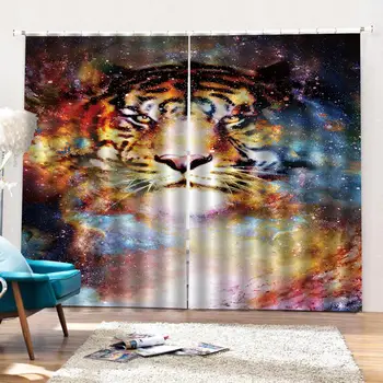 De lux Opace 3D Fereastră Perdele Pentru Camera de zi Dormitor tigru perdele pentru boy camera de Stingere cortina