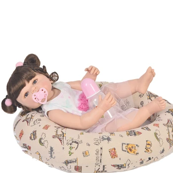 Bebes renăscut 55cm Plin de vinil Silicon Renăscut Fată Păpușă Jucarii cadou pentru copii xmas cadou renăscut juguetes npk păpuși reale