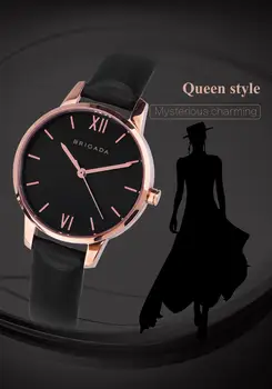 BRIGADA Ceasuri Elvețiene Frumos de Moda Regina Neagră Stil Doamnelor Ceasuri pentru Femei Cadou Minunat pentru Cineva sau pe Tine