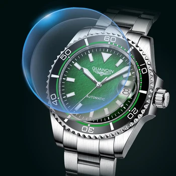 GUANQIN Bărbați Ceasuri de Lux, Marca NH35 Automată Ceas Pentru Bărbați Ceasuri de mana Mecanice din Oțel Inoxidabil rezistent la apa reloj hombre