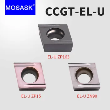 MOSASK 10BUC CCGT EL-Diamant în Formă de U din Oțel Inoxidabil Strung Tungster Carbură Termina de Prelucrare de Slefuire a Introduce Cutter