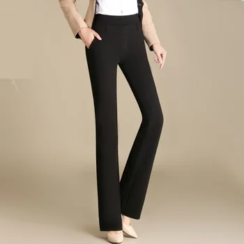 Femeile 2021 primavara toamna casual pantaloni Flare femeie drept de înaltă talie pantaloni stretch zde1007