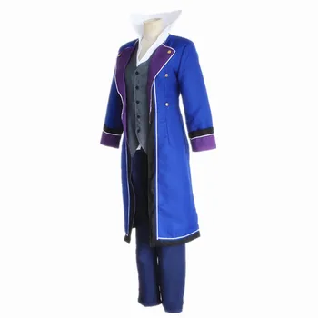 Anime-Ul Japonez K Proiectului Saruhiko Fushimi Cosplay Costum Albastru Uniformă Pânză Uniforme Militare Uniforme De Armată Costume De Halloween