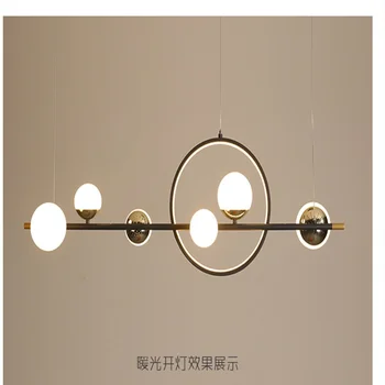 Creative LED Candelabru Modern Pentru Camera de zi Sala de Mese Salon Agățat de Iluminat de Aurul Negru Candelabru Interior Iluminat Acasă