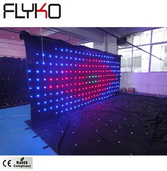 Cel mai bun vânzător ecran cu led-uri p20 2m*5m flexibil cortina de flyko în guangzhou