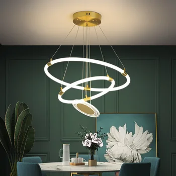 Modern, simplu de personalitate cercul de creatie condus candelabru scara candelabru cameră de luat masa candelabru bucătărie de iluminat interior