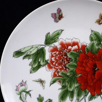 Jingdezhen ceramică famille de floare de model apreciere placa de colecție acasă living ornamente