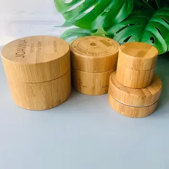 Reciclate 10g de Buze Balsam de Păr Ser Borcan Cosmetice de Lux din Bambus Aluminiu Container de Bambus Cu Interior din Aluminiu, Crema de Ochi de Bambus Borcan