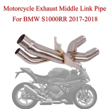Motocicleta de Evacuare Mijloc Link-ul de Conducta Pentru BMW s 1000 rr 2017-2018 Ani Fara Catalizator Moto de Evacuare din Oțel Inoxidabil DB Killer