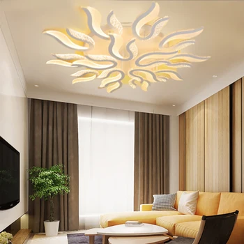 Acrilice lumina tavan camera de zi dormitor APP acasă RC a intensității luminoase cu LED-uri moderne flacără de lampă de tavan hotel, restaurant, cameră de lumina