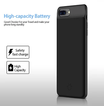 5000/7000mAh Powerbank Baterie Caz Pentru iPhone 6 s 6s 7 8 Banca de Putere de Încărcare de Caz Pentru iPhone 6 6s 7 8 Plus Încărcător de Baterie Caz