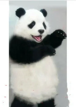 Noi Drăguț Urs Panda Fursuit Blană Costum Mascota De Cosplay, Costume De Haine De Publicitate Halloween Dimensiune Adult Copil La Petrecerea De Ziua