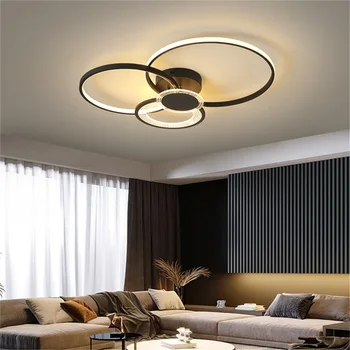 AOSONG Nordice Lumina Plafon Modern de Aur Rotund Corpuri de Lampă LED 3 Culori Casa De Locuit Sala de Mese