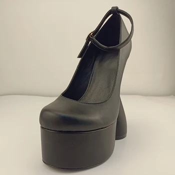 Onlymaker Femei Platforma Pompe de Curea Glezna Stiletto 15~16cm Tocuri Înalte, Rochie, Pantofi Cataramă de Mari Dimensiuni