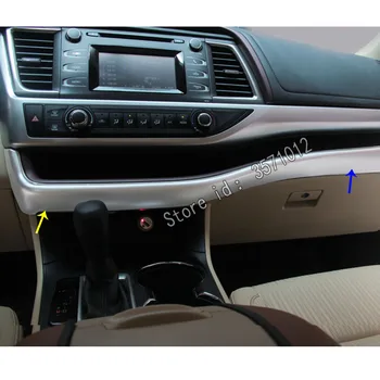Caroserie Autocolant Garnitura Capac Ornamental ABS Argint Mijlocul Consolei Centrale de Control Cadru Piese Pentru Toyota Highlander 2018 2019 2020