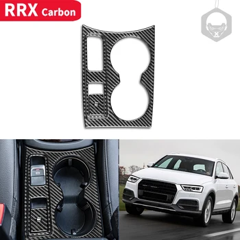 RRX Auto Gear Shift Panoul de Ceașcă Titularul de Decorare Cadru din Fibra de Carbon Autocolant Accesorii Auto Pentru Audi Q3 8U 2016 2017 2018