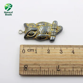 Fierbinte de vânzare de moda hematit Auriu Owl pandantiv accesorii diy accesorii (50 buc/lot) HP1104