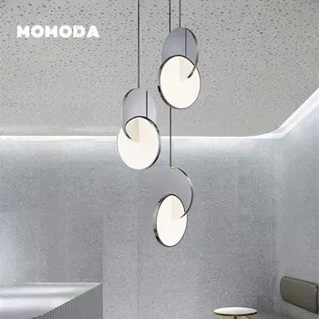 Nordic Pandantiv cu LED-uri Lumini Moderne Racheta din Oțel Inoxidabil Acrilice Candelabre de Iluminat Dormitor Living Lămpi Luciu