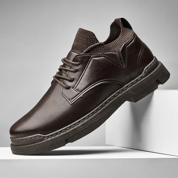 De afaceri din Piele Pantofi de Toamnă Și de Iarnă Noi Bărbați Tendință de Moda Casual Talpa Moale Britanic Formale