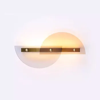 Post-modern, în Culori de Sticlă de Lampă de Perete Camera de zi Dormitor Semicerc Design Interior de Perete de Lumină Restaurant Industriale corp de Iluminat cu Led
