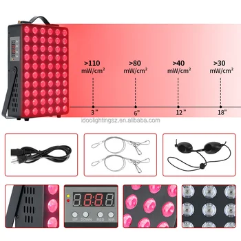 Flicker Free Nu Emf Dispozitiv cu Lumină Roșie Terapie 300 Watt 60Pcs Cip Dual-Led-uri 660 & 850Nm Roșu și Infraroșu Apropiat