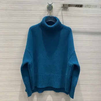 Doamnelor 2021 noua moda cu maneci lungi sexy casual culoare solidă gât înalt profil pulover de cașmir 1113