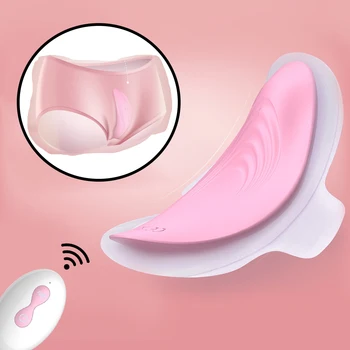 Control de la distanță Fluture ușor de Purtat Chilotei Penis artificial Vibratoare Wireless Jucarii Sexuale pentru Femei punctul G Stimulator Clitoris Vagine Orgasm
