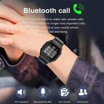 CHOTOG Ceas Inteligent Bărbați Bluetooth Apel Muzica IP67 rezistent la apa Smartwatch Femei Monitor de Ritm Cardiac în aer liber de Sport Full Touch Ceas