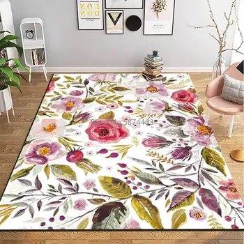Moda modern culoare floare de pictură în ulei floare mare camera de zi dormitor noptieră covor podea mat personalizare