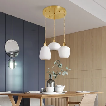 Japonia Stil de Cupru Lumini Pandantiv Lampă Ceramică Lampă de Agățat Nordice în Curs de iluminat Living Sufragerie Dormitor Mansardă Decor