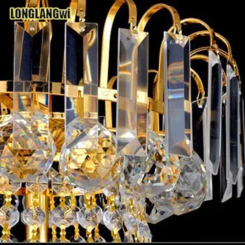 Golden LED-uri moderne, Candelabre de Cristal Lumina pentru camera de zi hol de hotel Candelabru de iluminat