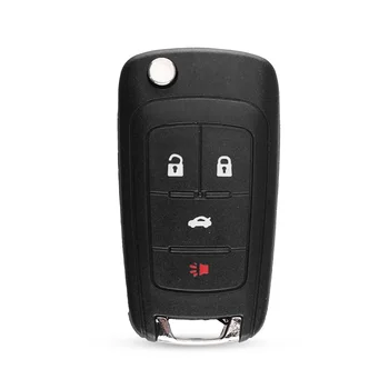Dandkey 5pcs Flip Pliere Alarma Auto Telecomanda Cheie se potrivesc pentru Chevrolet Cruze Aveo Spark Naviga 2/3/4 Butoane 433MHz Blocare a Ușii