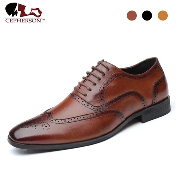 Oxford Brogue Pantofi Omul De Afaceri Stil De Moda De Pantofi De Nunta Barbati Designer Handmade Rochie Formale Cele Mai Bune Pantofi Pentru Bărbați