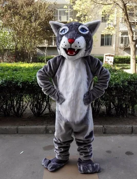 Gri Pisica Sălbatică Costum Mascota Costum Cosplay Joc De Partid De Animale Fantezie Rochie Costum Halloween Adulti Publicitate Parada De Carnaval 2019
