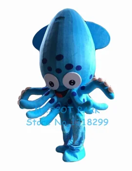 Desene animate albastru caracatiță mascota costum de vânzare fierbinte drăguț animale de mare devilfish Tako tema anime, cosplay, costume de carnaval rochie fancy