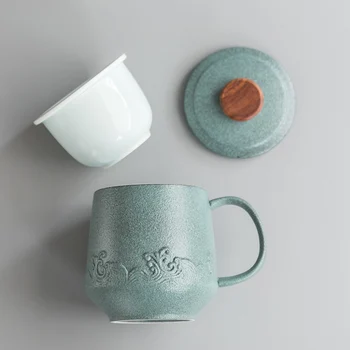 Creative cana de apa personalizate pentru pahare cu lapte de moda marca cupa interne ceașcă de ceai cu capac cu mâner de ceai separator cana ceramica