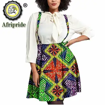 Africa de Haine pentru Femei Elegante Bretele, Fusta Ceara de Bumbac Vara Femei de Imprimare Fuste Plisate Plus Dimensiune Casual, Talie Mare S2127003