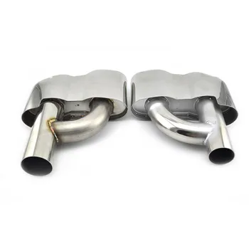 O Pereche de Argint din Oțel Inoxidabil Țeavă de Eșapament Pentru Mine-rceders B-enz S350 W221 S320 S500 S600 Schimba S65 Difuzor Auto Accessroeis