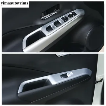 Masina A Geamului Butonul Capacul Panoului Ornamental Aspect Fibra De Carbon / Mat Accesorii Interior Refit Kit Pentru Nissan Lovituri 2016 - 2021