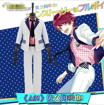 Joc A3! Anime Pentru Că Sakuma Sakuya Cosplay Om Cosplay Costum Set Complet (Haina+Tricou+Pantaloni+Cravata+Curea)