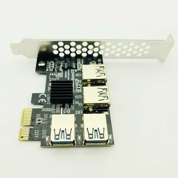 Fierbinte PCIE, PCI-E PCI Express Riser Card 1x la 16x de la 1 la 4 USB 3.0, Slot de Multiplicare Hub Adaptor Pentru Minerit Bitcoin BTC Miner Dispozitive
