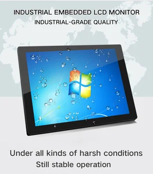 15 Inch Industriale Cadru Deschis Monitor cu Ecran Tactil cu 10 puncte touch rezistiv