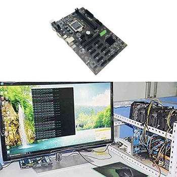 B250 BTC Mining Placa de baza cu G4560 CPU LGA 1151 DDR4 12XGraphics Slot pentru Card USB3.0 SATA3.0 pentru BTC Miner Minier