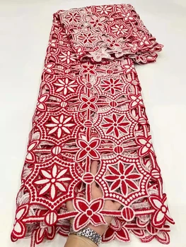 Noua moda de design de bună calitate africane dantela tesatura 5yards solubil în apă dantela tesatura confortabil dantela pentru rochie DP8311