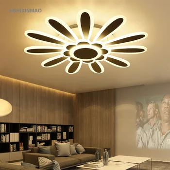 LED-uri tip floare din acril lampă de tavan dormitor simplu lampă rotundă living lampa hotel villa lumini Plafon AC90-260V
