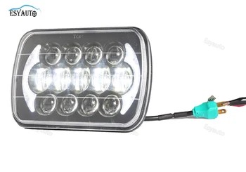 7 inch Dreptunghi Far H4 LED-uri de Înaltă fază scurtă Faruri cu Led-uri XJ H6054 H5054 H6054LL cu Angel eye de culoare