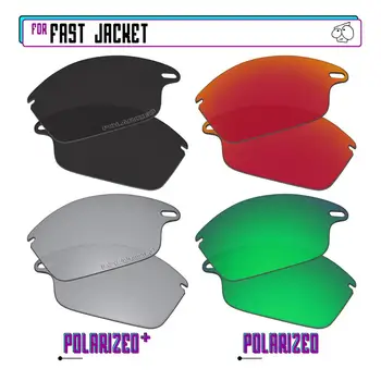 EZReplace Polarizat Lentile de Înlocuire pentru Oakley Repede Jacheta ochelari de Soare - BkSrP Plus-RedGreenP